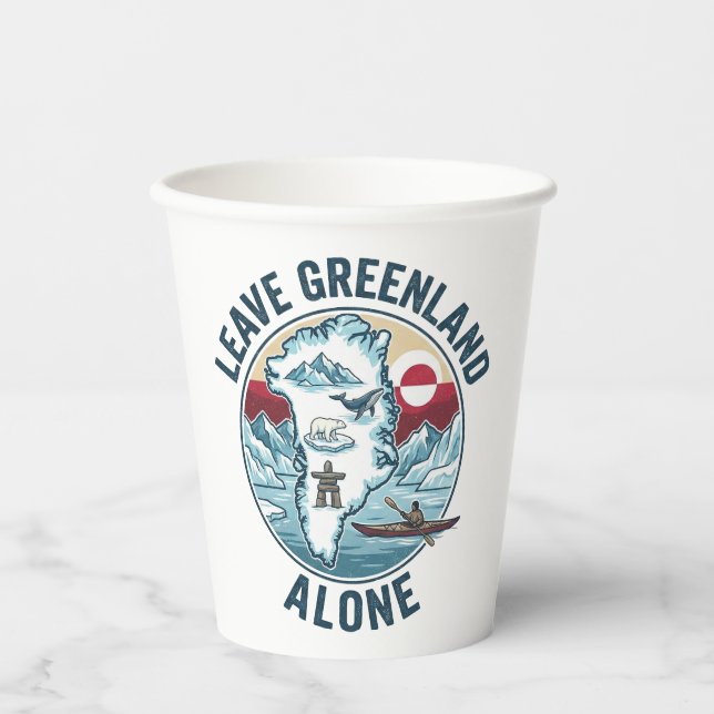 Vasos De Papel Leave Greenland Alone (Anverso)