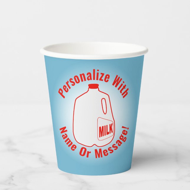 Vasos De Papel Leche Jug (Anverso)