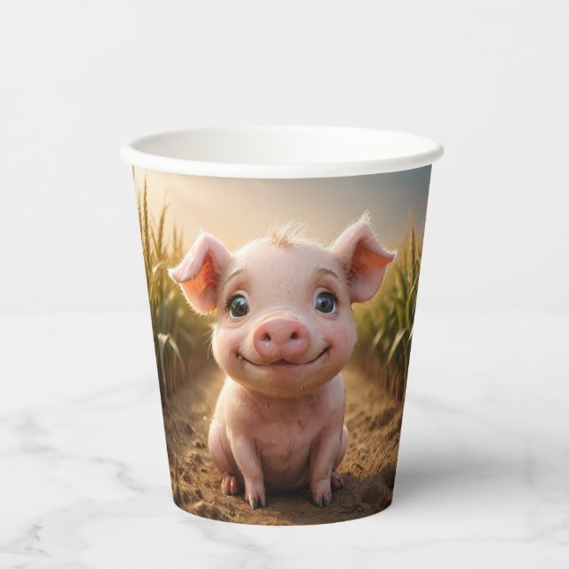 Vasos De Papel Lechón (Anverso)
