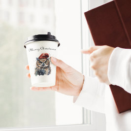 Vasos De Papel Lechuza de invierno encantada, personalizado