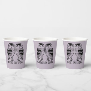 Vasos De Papel Lechuzas gemelas Cute PERSONALIZADO de Moda simple