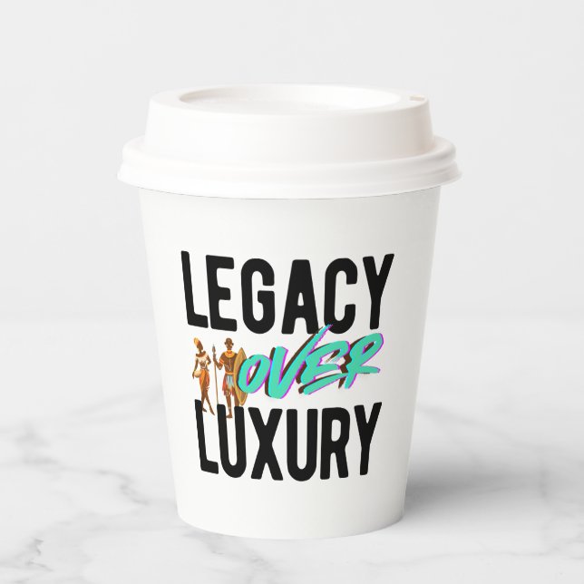 Vasos De Papel Legacy Over Luxury | (Anverso)