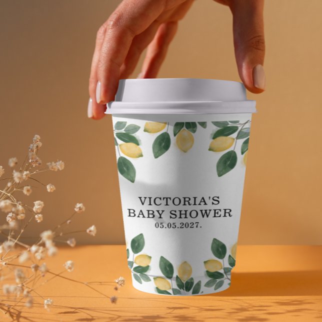 Vasos De Papel Lemon Baby Shower (Subido por el creador)
