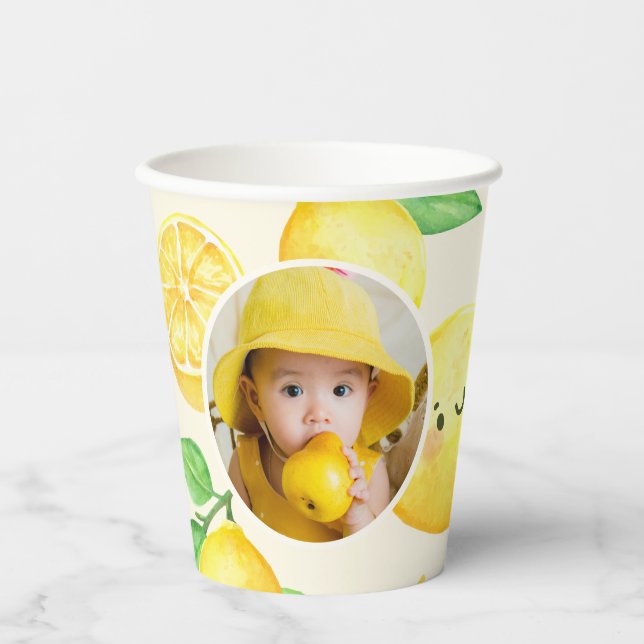 Vasos De Papel Lemon Birthday (Anverso)