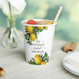 Vasos De Papel Lemon Boho Bridal Shower Cuadros de papel