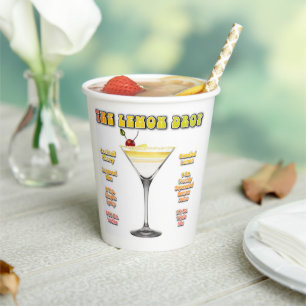 Vasos De Papel LEMON DROP MARTINI Cocktail Recipe Arte