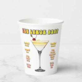 Vasos De Papel LEMON DROP MARTINI Cocktail Recipe Arte