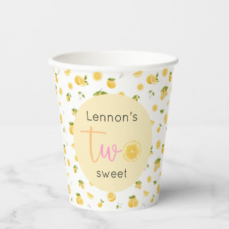 Vasos De Papel Lemon Two Sweet Birthday