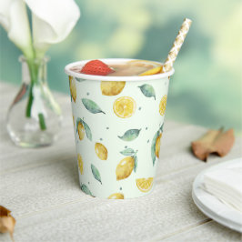 Vasos De Papel Lemones acuarelas