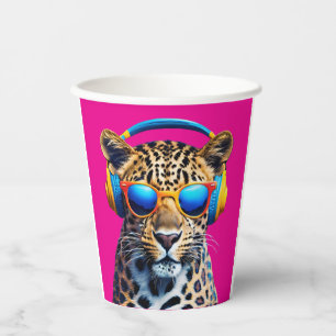 Vasos De Papel Leopard Jammin'