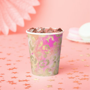 Vasos De Papel Leopard Paint Series Design 5