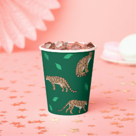 Vasos De Papel Leopardo nebuloso
