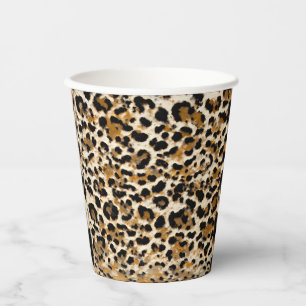 Vasos De Papel Leopardo pintado