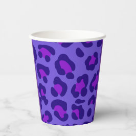Vasos De Papel "Leopardo púrpura eléctrico"