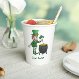 Vasos De Papel Leprechauns Good Luck