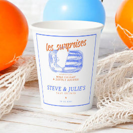 Vasos De Papel Les Sardines Gemelos de pescado Triplets Multiples