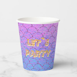 Vasos De Papel Let`s party mermaid tail