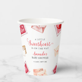Vasos De Papel Letra Stamp SValentine Baby Shower