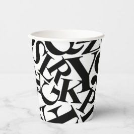 Vasos De Papel Letras de alfabeto