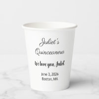 Letras dulces: negro sobre quinceañera blanca