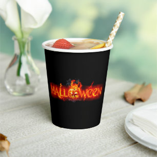 Vasos De Papel Letras ígneas masivas de SlipperyJoe's Halloween c