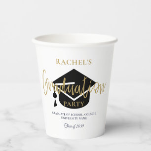 Vasos De Papel Letrero de bienvenida para fiesta de graduación co