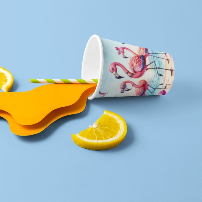 Vasos De Papel Let's Flamingle Beach Fiesta (Subido por el creador)