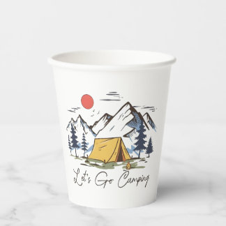 Vasos De Papel Let's Go Camping