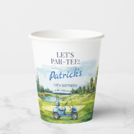 Vasos De Papel Let's Par-Tee Golf Any Age Birthday