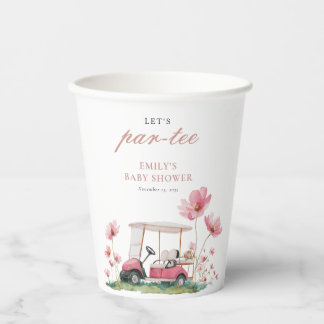 Vasos De Papel Let's Par-tee Golf Baby Shower