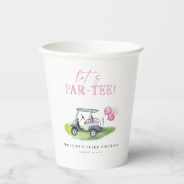 Vasos De Papel Let's Par-Tee Golf Birthday Paper Cups