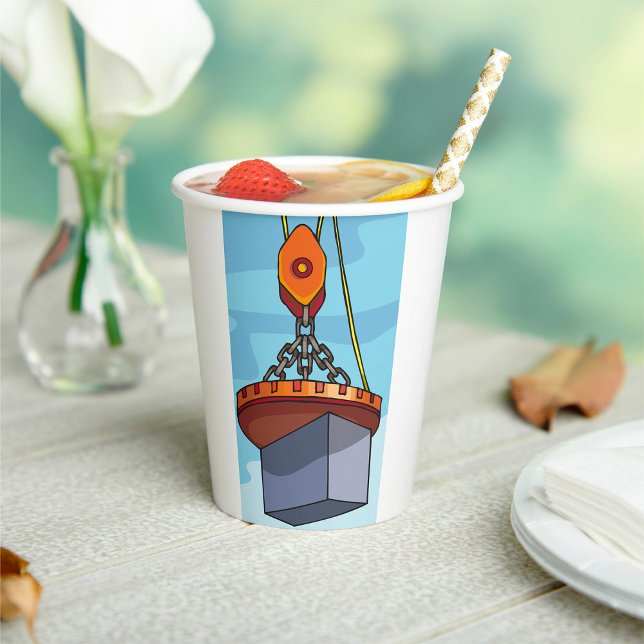 Vasos De Papel Levantamiento de grúa (Subido por el creador)