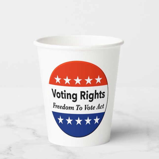 Vasos De Papel Ley de derecho de voto (Anverso)