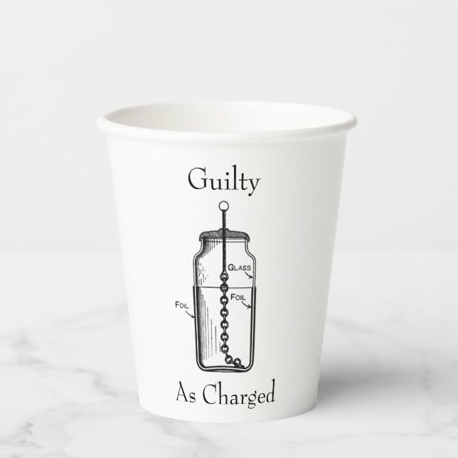 Vasos De Papel Leyden Jar Culpable según acusación (Anverso)