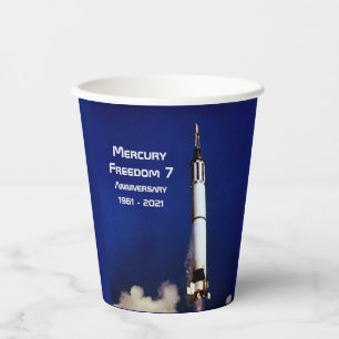 Vasos De Papel Libertad de Mercurio 7 - 60 Aniversario