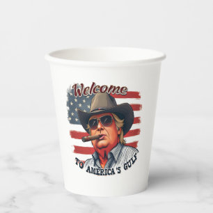 Vasos De Papel Libertad para el Golfo Americano de Trump
