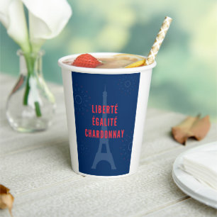 Vasos De Papel Liberté Égalité Chardonnay Funny Tower Wine
