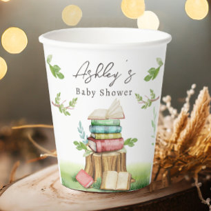 Vasos De Papel Libro de historietas Baby Shower Libros Nuevo capí
