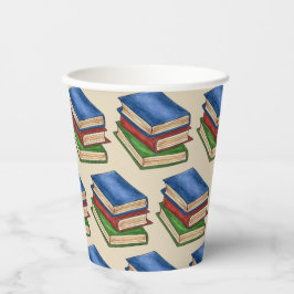 Vasos De Papel Libros de biblioteca lectura de escuelas bibliotec
