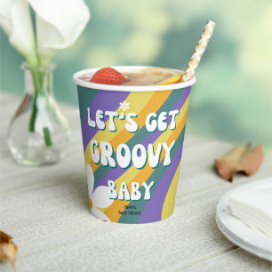 Vasos De Papel Libros para Baby Retro Vinyl Record Rocks Funky 80