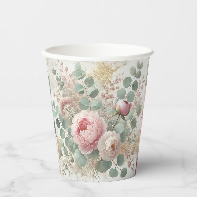 Vasos de papel ligeros Peony Drama (Anverso)
