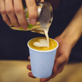 Vasos De Papel Light Blue Faux Tulle Design