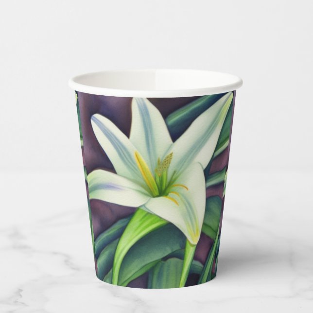 Vasos De Papel Lily de Pascua (Izquierda)