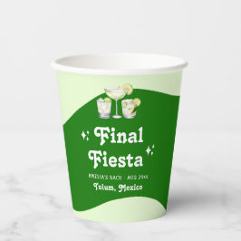 Vasos De Papel Lima Verde Tequila cítrico y Despedida de soltera 