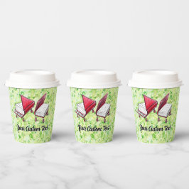 Vasos De Papel Lime Cream Splash: Personalizado artístico de libr