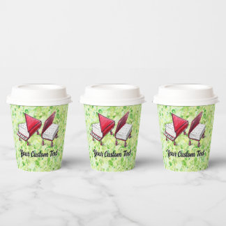 Vasos De Papel Lime Cream Splash: Personalizado artístico de libr