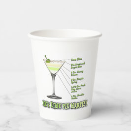 Vasos De Papel Lime Pie Martini Cocktail Recipe Art