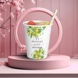 Vasos De Papel Limón y hojas cortadoras de papel de ducha