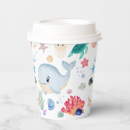 Vasos De Papel Lindo bajo el agua
