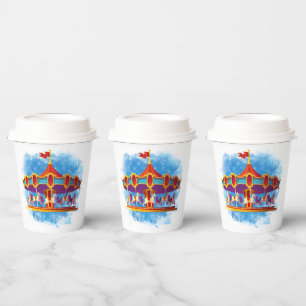 Vasos De Papel lindo carrusel unisex niños añadir texto